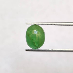 Natural Zambian Emerald Cabochon, Green Emerald Cabochon, loose Emerald Gemstone, 8.75x7x4.3 Mm, 1.90 Carats