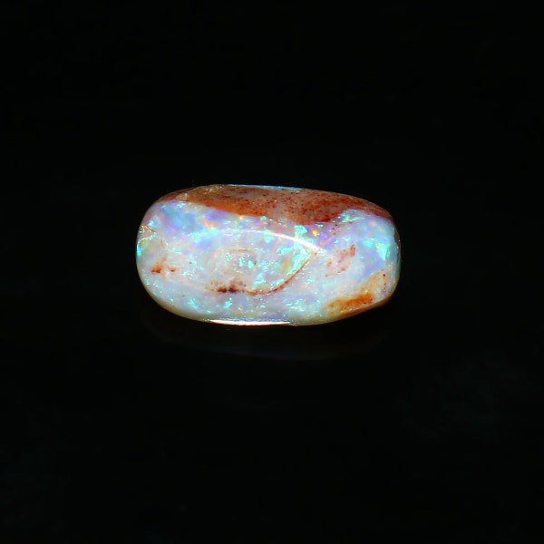Natural Boulder Opal Cabochon, Australian Opal Gemstone, Lightning Ridge Opal, 14x8x5 Mm, 14×8×5 cts