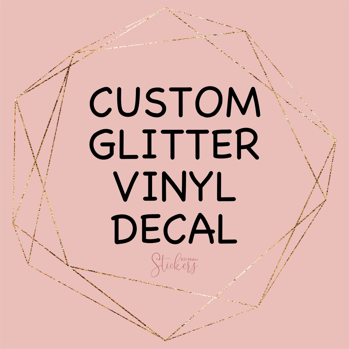 Custom Vinyl Decal Glitter Etsy