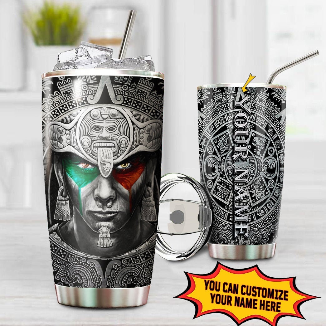 Personalized Aztec Mexico Tumbler 20 Oz Stainless Steel Etsy