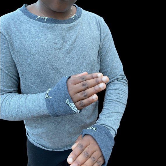 boys long sleeve shirt with thumb holes