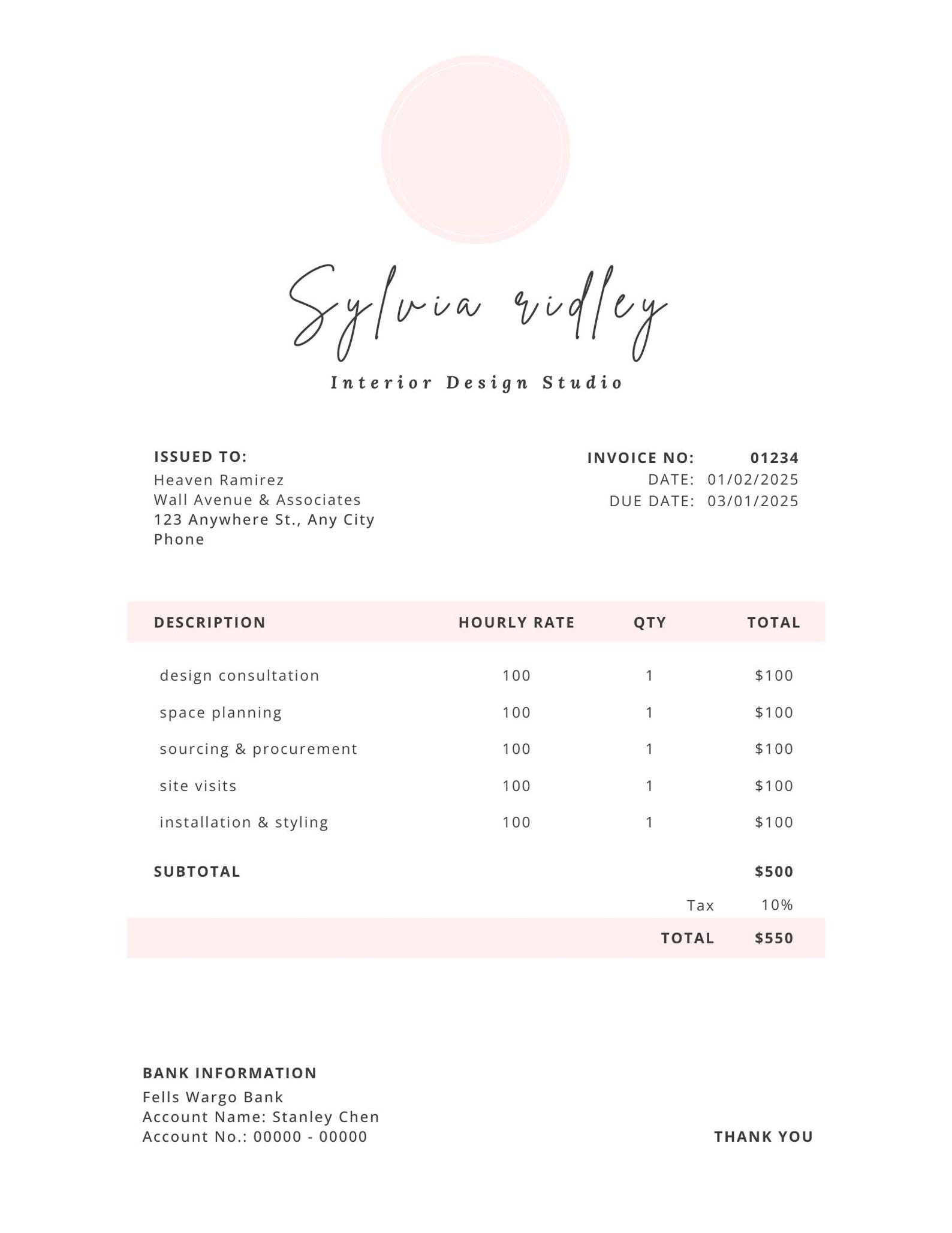 Customizable Canva Invoice Template – Downloadable Editable PDF for ...