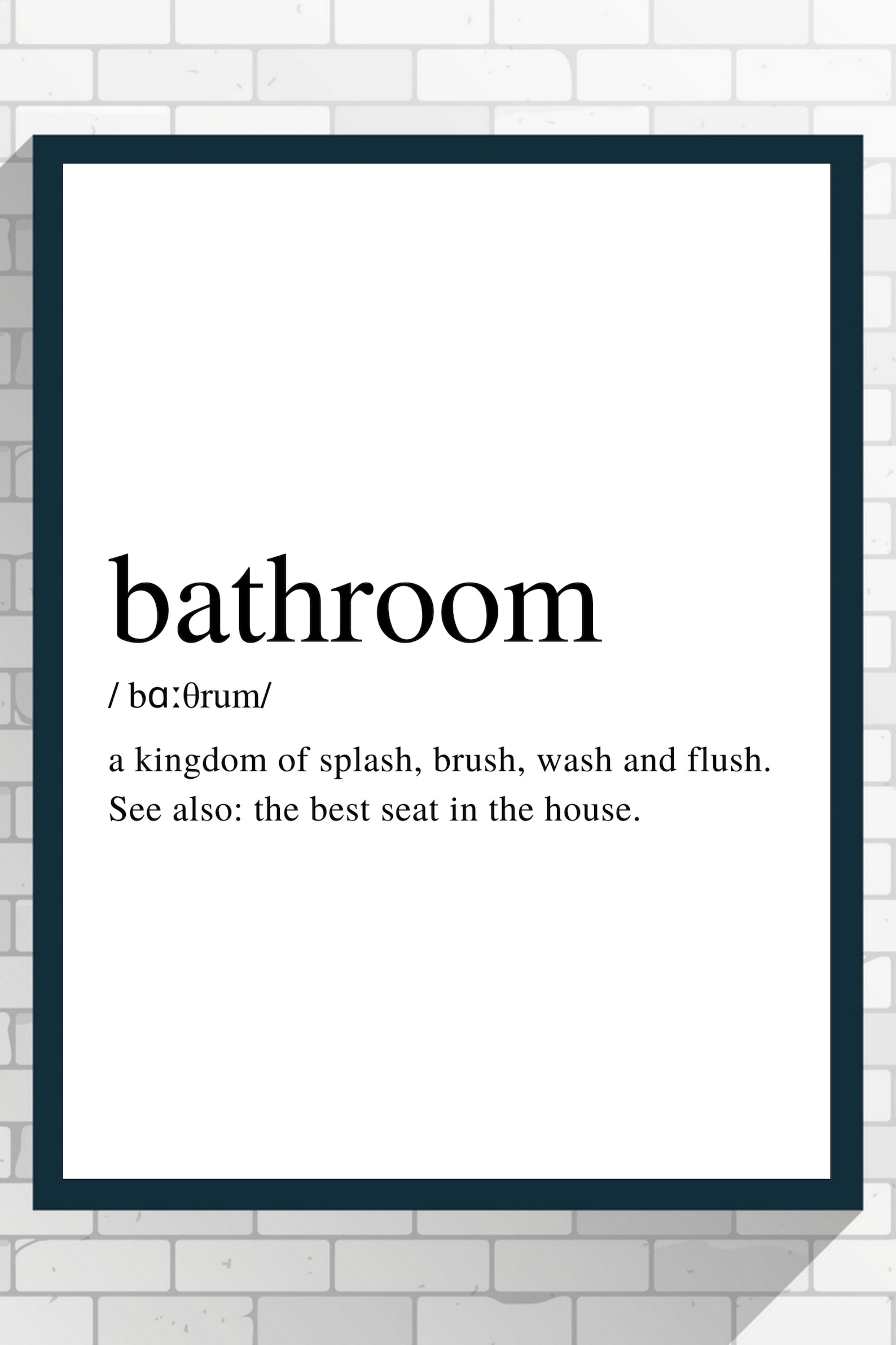 Bathroom dictionary definition Bathroom Toilet Wall Art Etsy