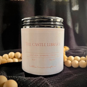 Castle Library Candle | Wizard Inspired | Book Candle | Soy Candle | Book Lover