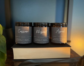 The Bat Boys Collection | Rhysand | Cassian | Azriel |  ACOTAR Series Inspired | Book Candle | Soy Candle | Book Lover