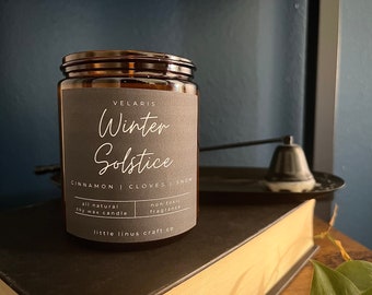 Velaris Winter Solstice Candle | ACOTAR Series Inspired | Book Candle | Soy Candle | Book Lover