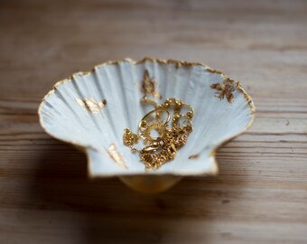 Hand crafted Scallop shell tray / trinket dish