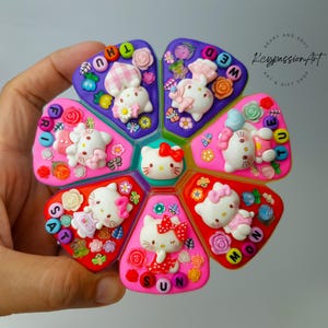 XL 7-daagse pillendoos 'Mesmerized Flower Maze' am pm Pillendoosje, pillendoosje met 8 vakken, dispenser voor medicijnvitaminesupplementen