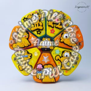 XL 7-daagse pillendoos 'Funny Big Fat Cat' am pm pillendoosje, pillendoosje met 8 vakken, dispenser voor medicijnvitaminesupplementen
