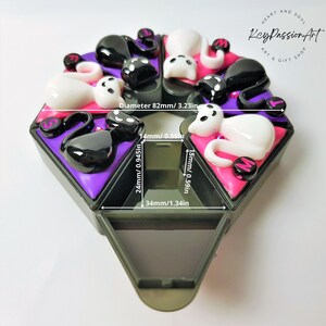 7 Day Pill Organizer 'mysterious Cats' Am Pm Pill Box, Medicine Vitamin