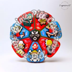 XL 7-daagse pillendoos 'Pirate Dream' am pm pillendoosje, 8 compartimenten pillendoosje, pillendoosje medicijnvitaminesupplement