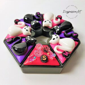 7 Day Pill Organizer 'mysterious Cats' Am Pm Pill Box, Medicine Vitamin