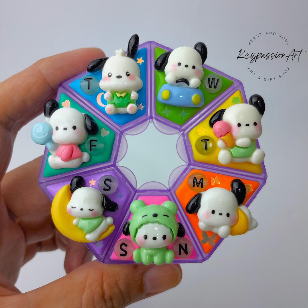 Puppy Daily Fun 7-days Pill Organizer Seven Compartment Medicine Pill ...