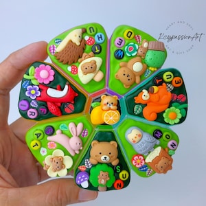 XL 7-daagse pillendoos 'Forest Bear & Friends' am pm Pillendoosje, 8 compartimenten pillendoosje, medicijn-vitaminesupplementdispenser schattig pillendoosje