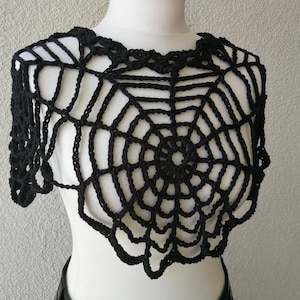 Spiderweb Poncho Häkelanleitung, Goth Lace Cobweb Top Anleitung (Digitaler Download)