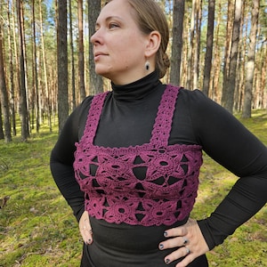 Crochet Floral Tank Top Pattern: Intermediate Level (PDF Pattern)