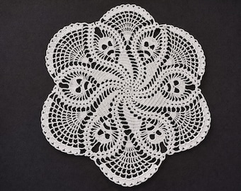 Goth Skull Lace Doily Crochet Pattern (Digital Download)