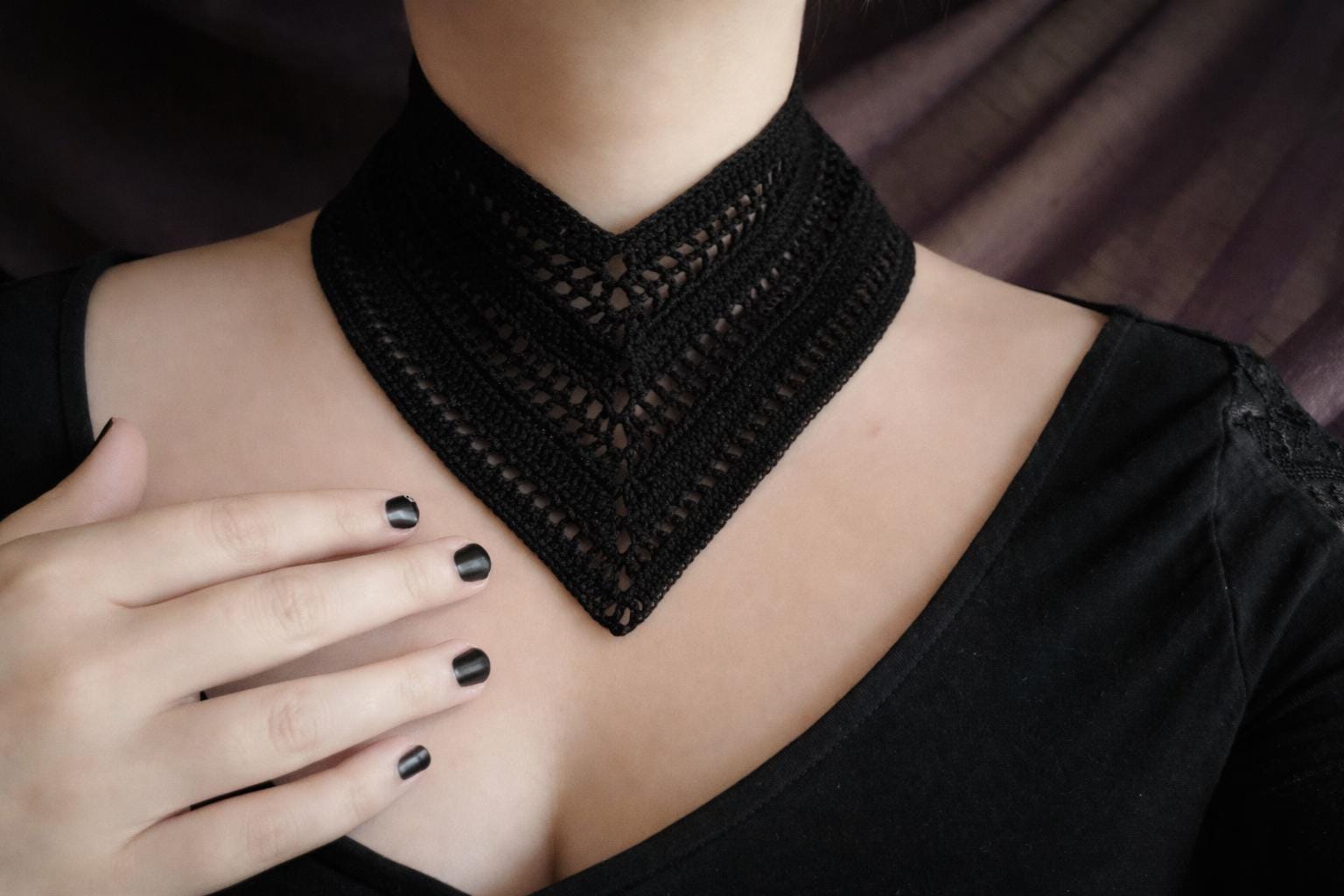 Crochet Lace Collar Pattern, Gothic Victorian Choker (PDF Pattern) - Etsy