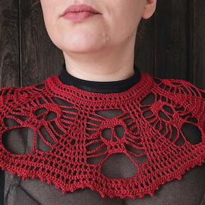 Virkad Goth Dödskallekrage Mönster, Viktoriansk Choker (PDF Mönster)
