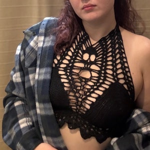 トップス oll kyoto Emma crochet bustier Black oll_kyoto Emma crochet bustier black