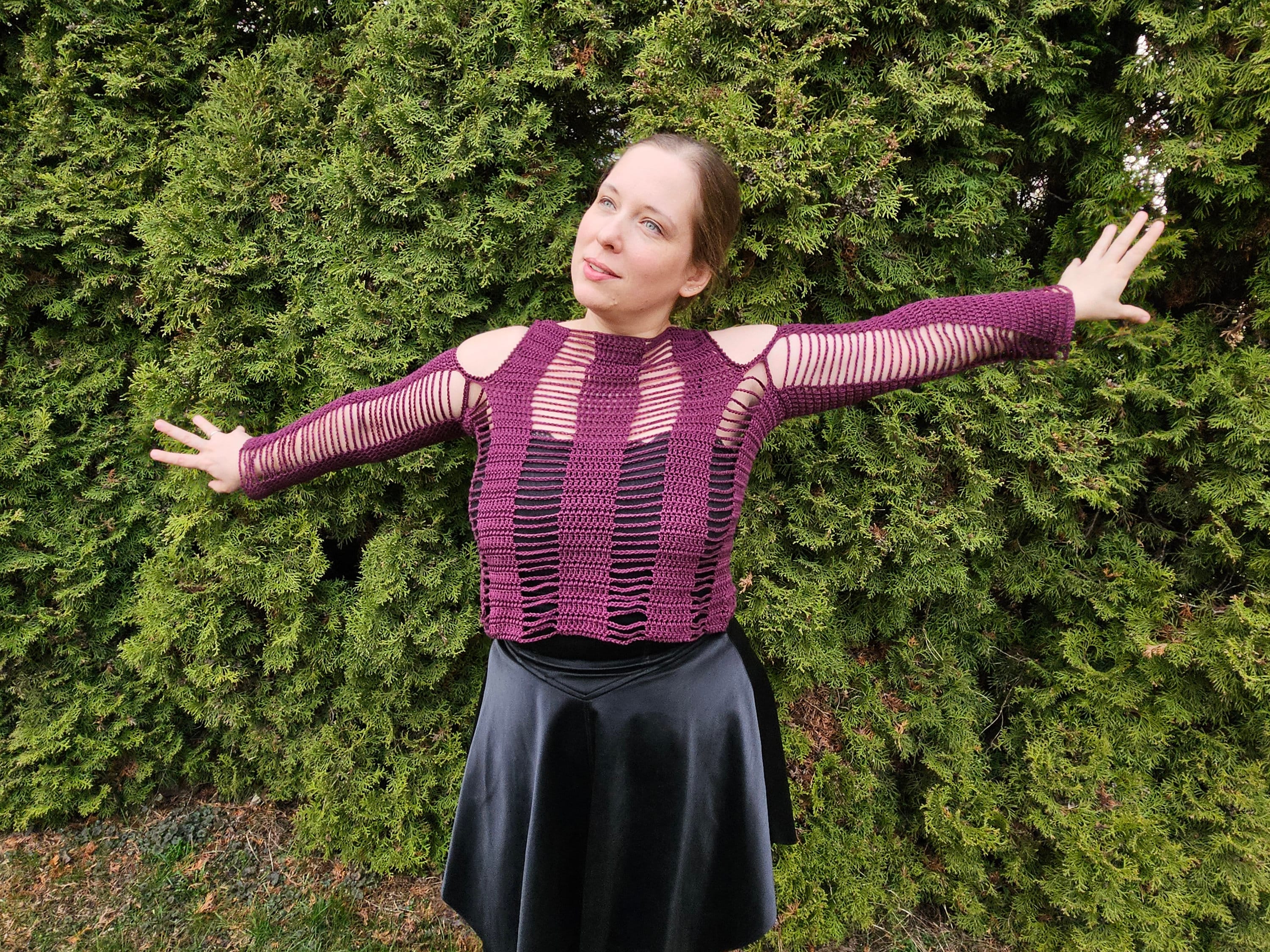 39 Mesh Sweater Crochet Patterns for Airy Layers, Pullovers, and Cardigans 23 Crochet Mesh Sweater