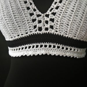 Gothic Crochet Crop Top PATTERN, Fairycore Bralette (PDF Pattern) image 6