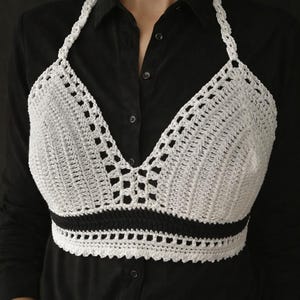 Gothic Crochet Crop Top PATTERN, Fairycore Bralette (PDF Pattern) image 2