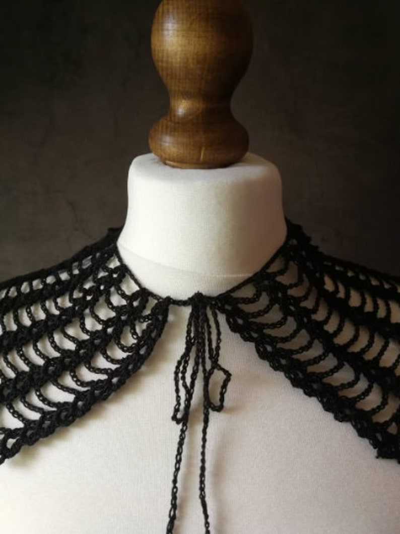 Crochet Lace Collar Pattern, Black Gothic Choker (PDF Pattern) - Etsy