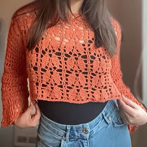 CROCHET PATTERN and photo tutorial on how to make floral green bolero or mesh sleeves for goth women or gothic top for alt music festivals
