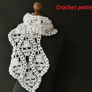 CROCHET PATTERN skulls scarf, creepy cute neck warmer for goth girls, Halloween wear, lost souls inspired crochet photo tutorial