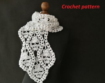 CROCHET PATTERN skulls scarf, creepy cute neck warmer for goth girls, Halloween wear, lost souls inspired crochet photo tutorial
