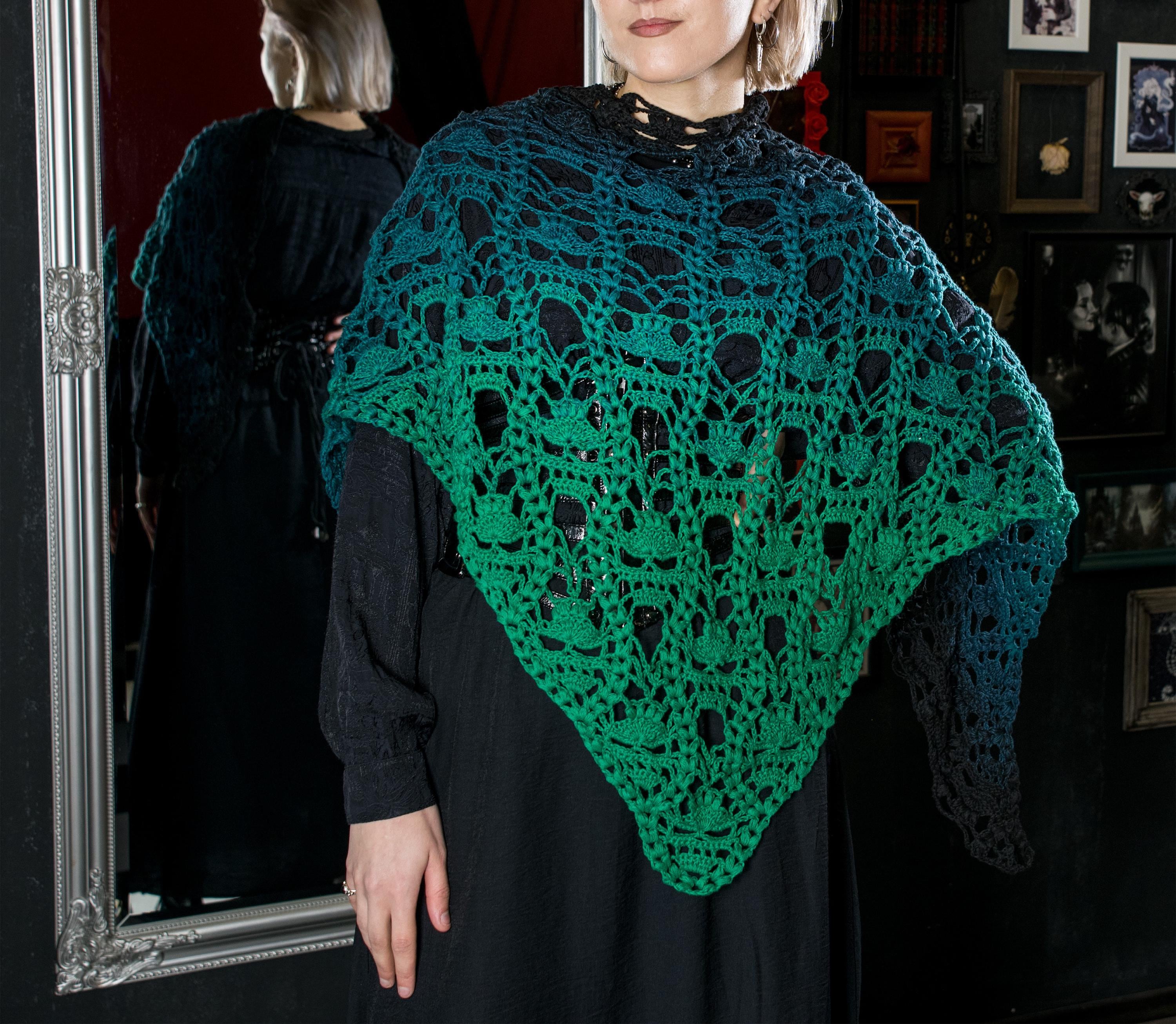 15 Skull Shawl Crochet Patterns for Gothic Wraps, Festival Layers, and Halloween Style 13 Crochet Pattern skulls shawl