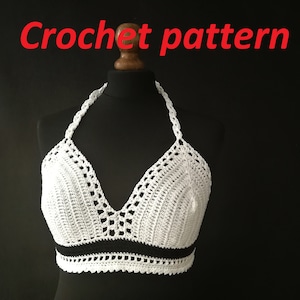 Gothic Crochet Crop Top PATTERN, Fairycore Bralette (PDF Pattern) image 3