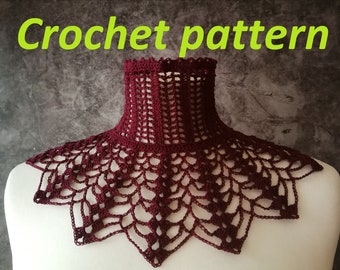 Crochet Pattern, Goth Victorian Collar Necklace (PDF Pattern)