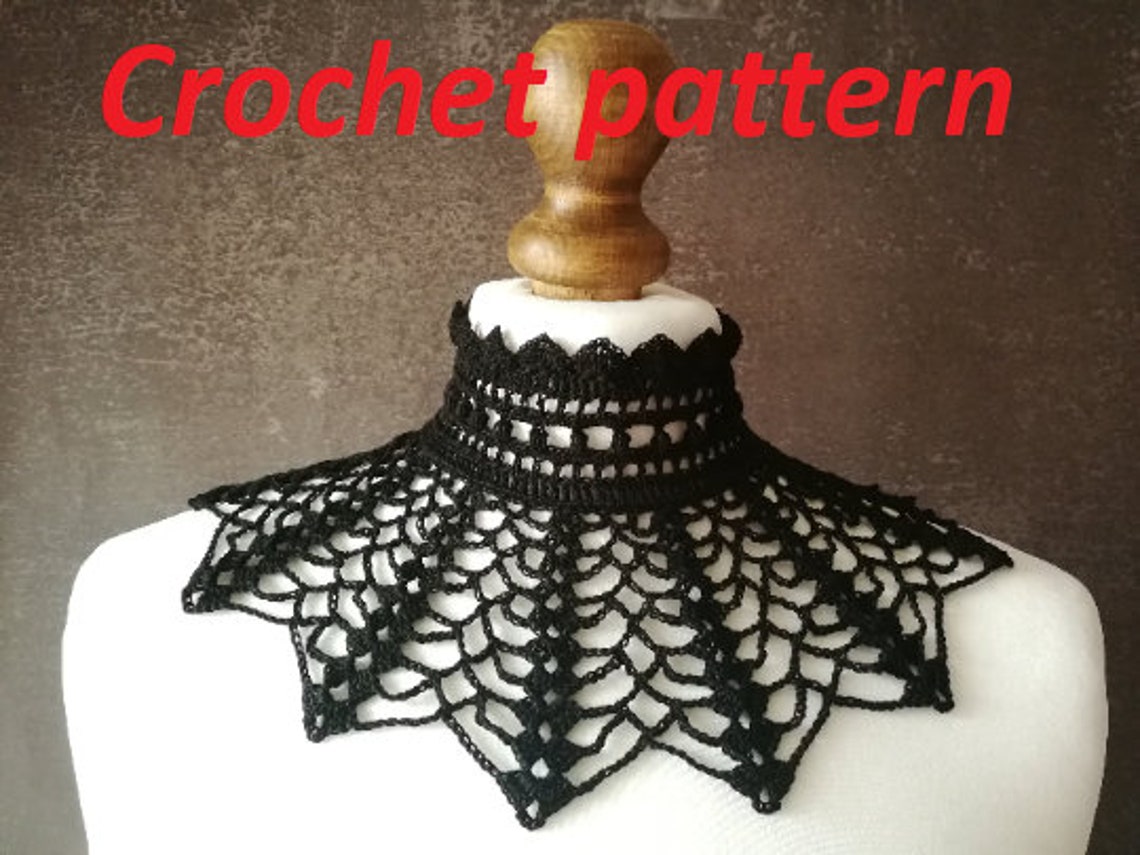 CROCHET PATTERN Goth Victorian High Neck Collar Necklace Etsy