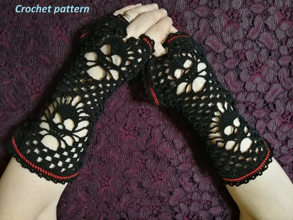 Lifreer Fingerlose Damen-Handschuhe Aus Spitze – Schwarz, Gothic-Style Für Halloween & Abendkleidung