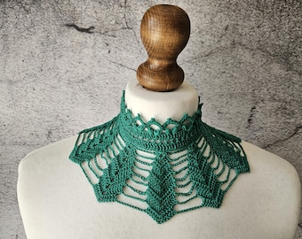 Crochet Goth Victorian High Neck Collar Pattern (PDF Pattern)