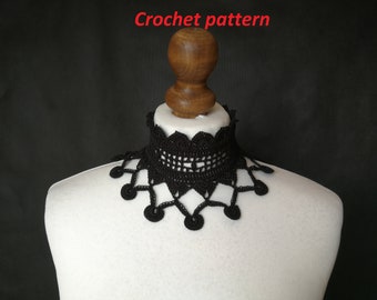 Crochet Goth Victorian Collar Necklace Pattern (PDF Pattern)
