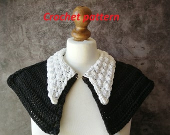 Crochet Vampire Capelet Pattern, Gothic Cosplay (PDF Pattern)