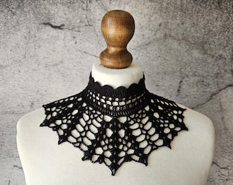 Crochet Goth Victorian High Neck Collar Pattern (PDF)
