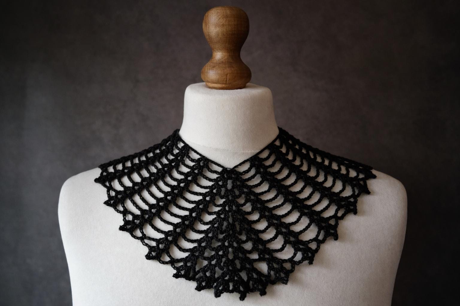 Crochet Lace Collar Pattern, Black Gothic Choker (PDF Pattern) - Etsy