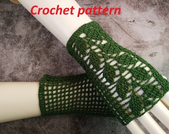 Crochet Pattern, Gothic Victorian Lace Fingerless Gloves (PDF Pattern)