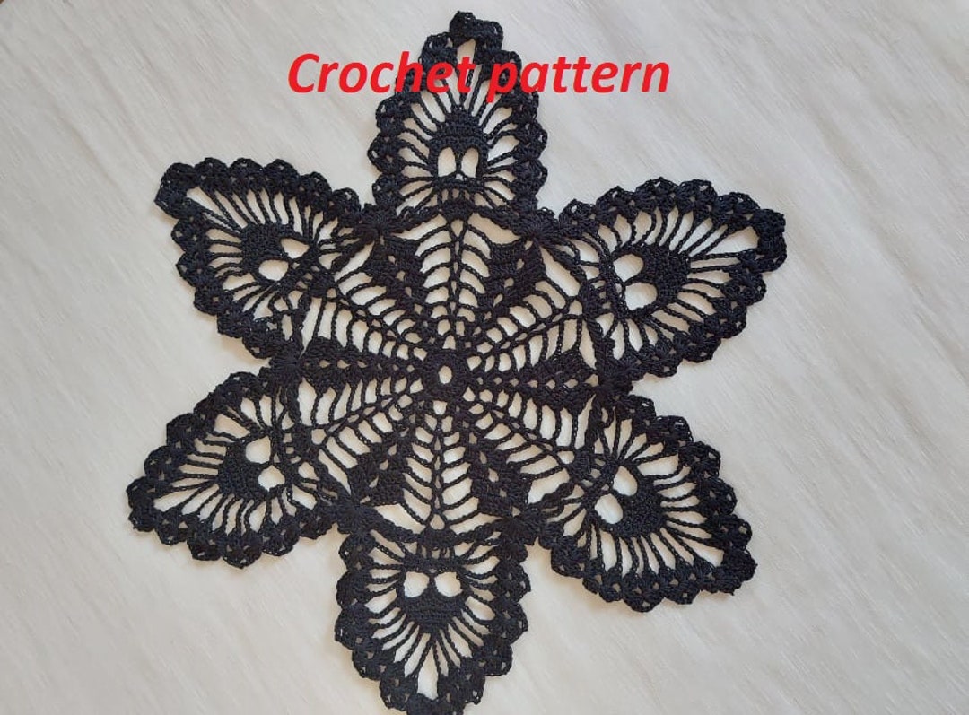 Crochet Goth Skull Lace Doily Pattern (PDF) - Etsy