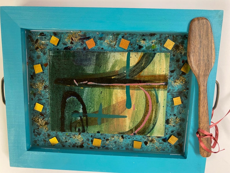 Turquoise Cheese Tray