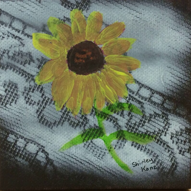 Sunflower Acrylic Painting