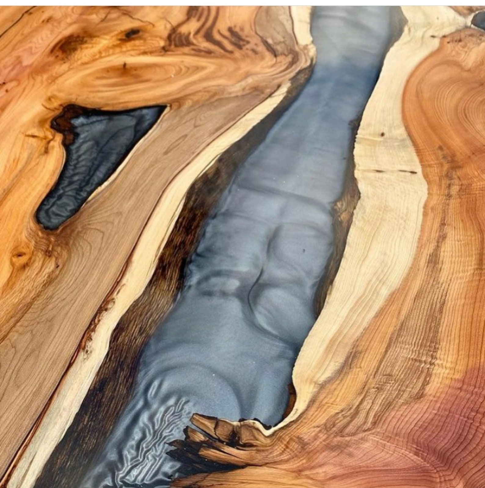 Epoxy table outdoor furniture vivid edge epoxy wood resin Etsy