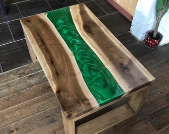 Epoxy Oak Coffee Table, Custom Epoxy Wood Resin coffee table, Handmade epoxy Coffee and Coffee Tables, Home decoration, living roomfurniture