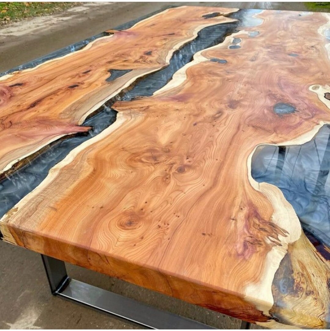 Epoxy Table Outdoor Furniture Vivid Edge Epoxy Wood Resin Etsy Australia