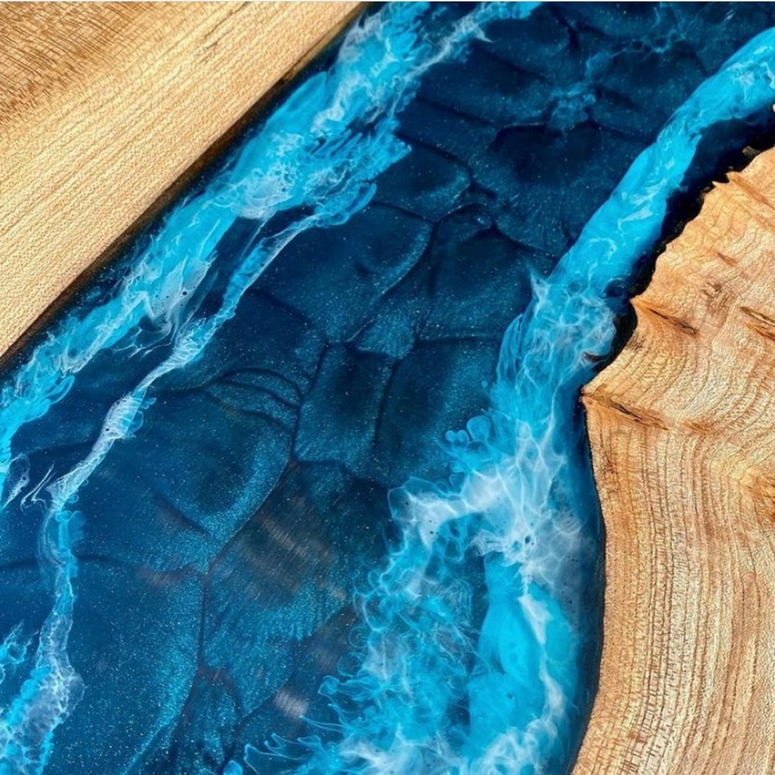 Epoxy Table Outdoor Furniture Vivid Edge Epoxy Wood Resin Etsy