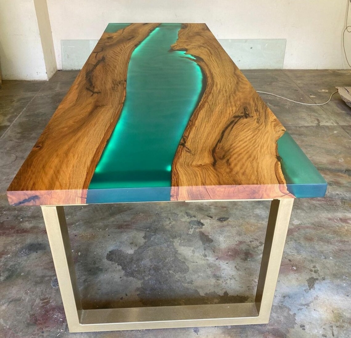 Epoxy wood kitchen table outdoor furniture vivid edge epoxy Etsy
